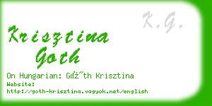 krisztina goth business card